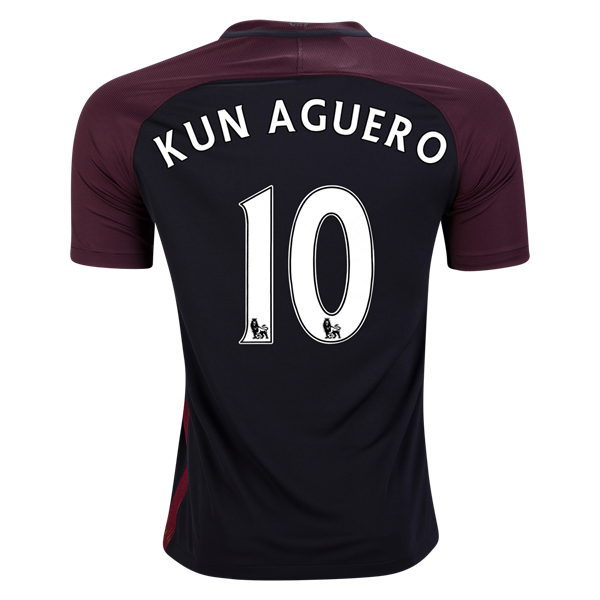 2016-17 Manchester City 10 KUN AGUERO Away Soccer Jersey